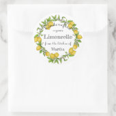 Étiquette limoncello citron d'aquarelle (Sac)