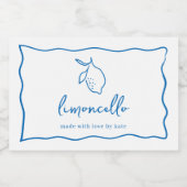 Étiquette Limoncello Manuscrit Dolce Vita (Étiquettes simples)