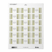 Étiquette Lin à chaux-W rayé (Feuille entière)