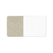 Étiquette Linge Rustique Beige Imprimé (Devant)