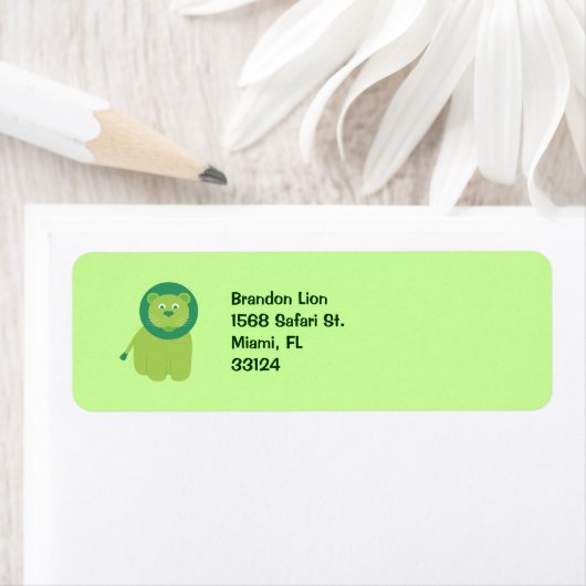 Étiquette Lion adorable (En situation)