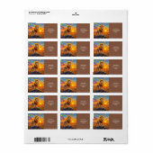 Étiquette Lion Imaginaire Rocher du désert (Feuille entière)