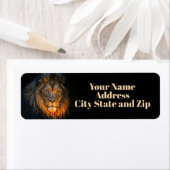 Étiquette Lion Leo Return Address Labels (En situation)