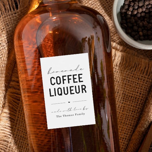 Étiquette Liqueur Personnalisé fait maison