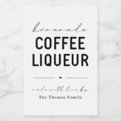 Étiquette Liqueur Personnalisé fait maison (Étiquettes simples)