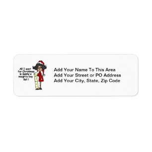 Étiquette Liste des garçons de père Noël Naughty