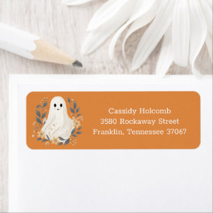 Étiquette Little Boo Ghost Adresse Baby shower Halloween