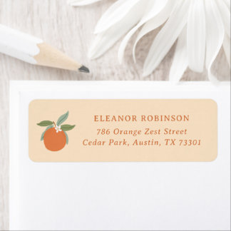 Étiquette Little Cutie Citrus Oranges Return Address