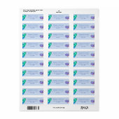 Étiquette Little Dino sur le Baby shower Way (Feuille entière)