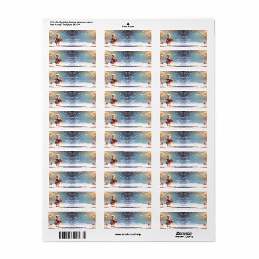 Étiquette Little Duck Holiday Return Address Label (Feuille entière)