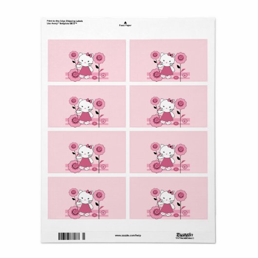 Étiquette Little Kitty (Feuille entière)