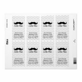 Étiquette Little Man Mustache Chevron mignons Garçons (Feuille entière)