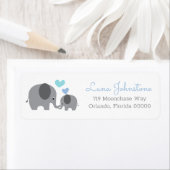 Étiquette Little Peanut Elephant Maman & Baby Adresse de ret (En situation)