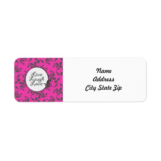 Étiquette Live Laugh Love (Devant)