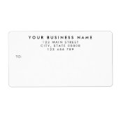 Étiquette Livraison commerciale minimaliste moderne (Devant)