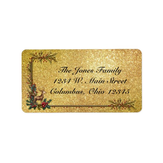 Étiquette Livraison de Christmas Deer 3.75x2 (Devant)