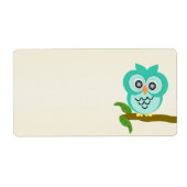 Étiquette Livraison de conception de Owl (Devant)