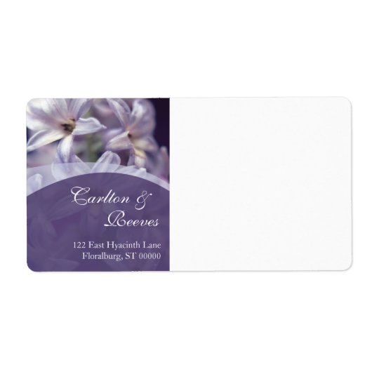 Étiquette Livraison de fleurs Hyacinth (Devant)