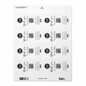 Étiquette Livraison de l'emballage QR Code Logo Boîte blanch (Feuille entière)