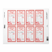 Étiquette Livraison de Noël par Père Noël North Pôle (Feuille entière)