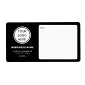 Étiquette Livraison du logo professionnel Black White Busine (Devant)