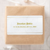 Étiquette Livraison en or de marbre de style ancien d'élite (En situation)