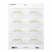 Étiquette Livraison en or de marbre de style ancien d'élite (Feuille entière)