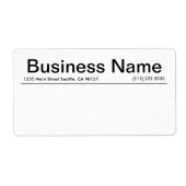 Étiquette Livraison Minimale De Petites Entreprises Noires E (Devant)