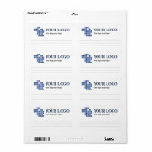 Étiquette Livraison simple avec votre logo (Feuille entière)