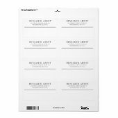 Étiquette Livraison simple en noir traditionnel (Feuille entière)