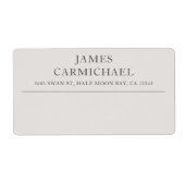 Étiquette Livraison simple moderne élégante Gris (Devant)