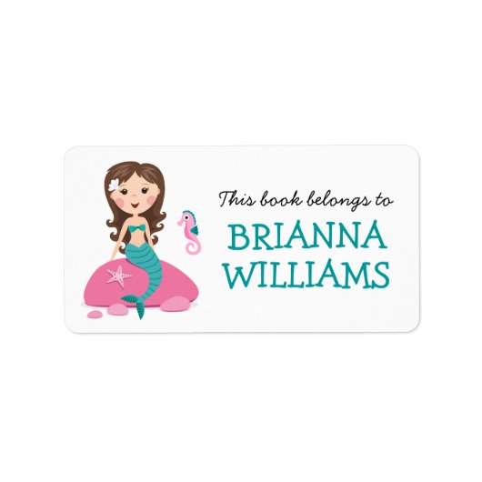 Étiquette Livre de la Sirène et de l'hippocampe (Devant)