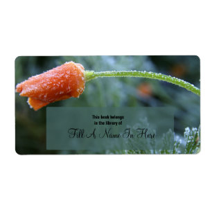 Étiquette Livre de Pavot de Californie légèrement congelé