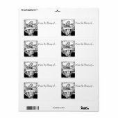 Étiquette Livre étiquette~ De la bibliothèque de... Sirène m (Feuille entière)