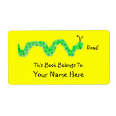 Étiquette Livre Worm, Plaque (Devant)