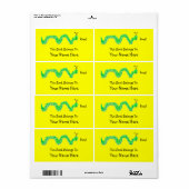 Étiquette Livre Worm, Plaque (Feuille entière)