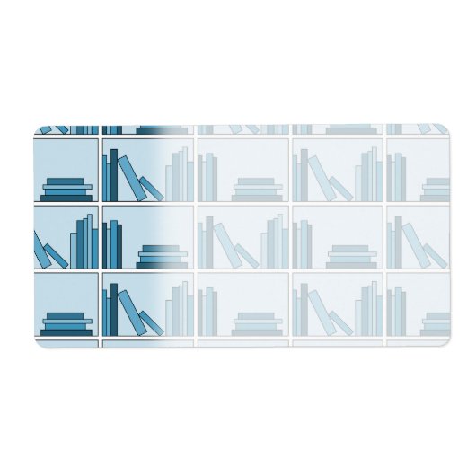 Étiquette Livres bleus sur Shelf. (Devant)