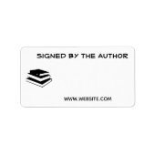 Étiquette Livres signés par l'auteur Bookplate Writer Websit (Devant)