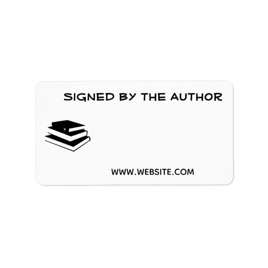 Étiquette Livres signés par l'auteur Bookplate Writer Websit (Devant)