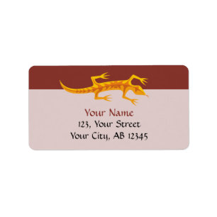 Étiquette Lizard Orange