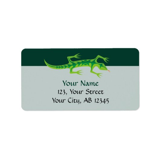 Étiquette Lizard vert (Devant)