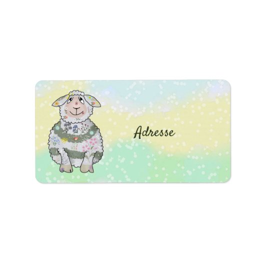 Étiquette Lizzy address aufkleber (Devant)