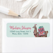 Étiquette Llama bleu tendance | BABY SHOWER (En situation)