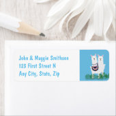 Étiquette Llama Cute Animal Art personnalisé (En situation)