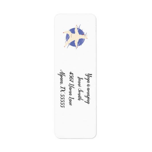 Étiquette Llama Yoga (Devant)