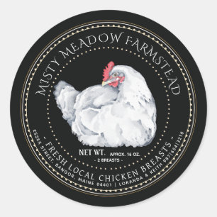 Étiquette local de pièces de poulet Hen Farmer's M