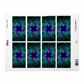 Étiquette L'oeil Abstrait fractal (Feuille entière)