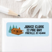 ÉTIQUETTE LOG CABIN RETURN ADDRESS LABELS (En situation)