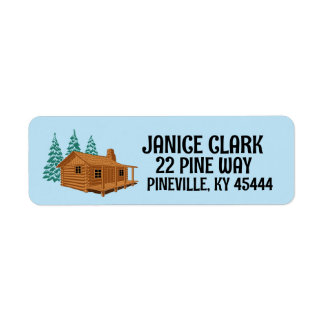 ÉTIQUETTE LOG CABIN RETURN ADDRESS LABELS