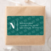 Étiquette Logo Carrelé Design Adresse de retour moderne (En situation)